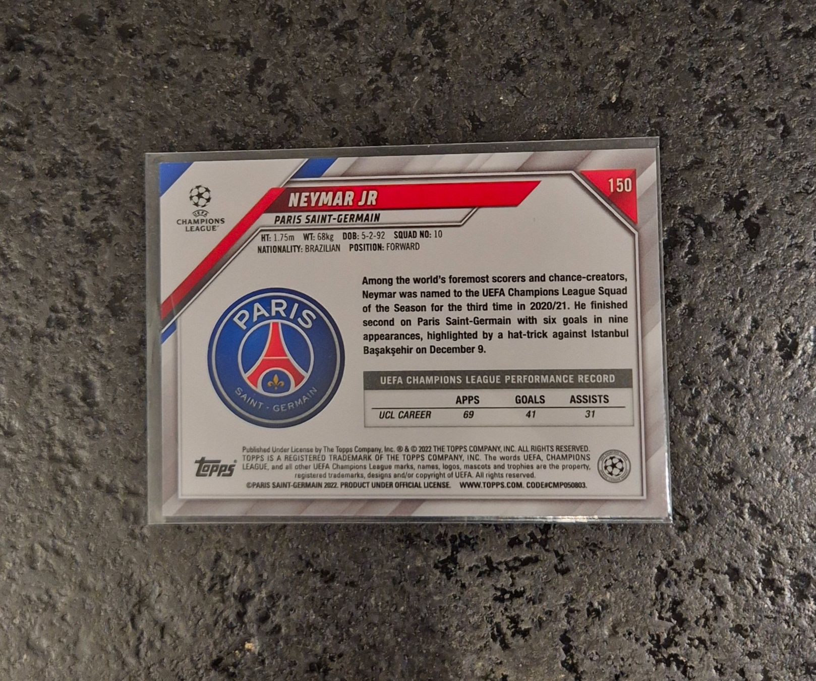 Topps Carte collezionabili: Neymar Jr. - PSG - Topps – Nuovo (secondo la descrizione) da Burg AG venduto da Danoe 1