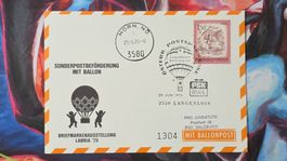 CL35 Carte Postale + Timbre Autriche 1975 Theme Ballon