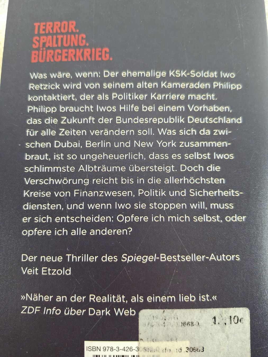 Libri: Veit Etzold,Staatsfeind, Taschenbuch  – Usato da Grindelwald venduto da carro5 1