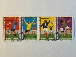 ⚽ Spanien WM 1982 Fussball Briefmarken: Serie coherente; rar