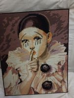 Wandbild Gobelin Clown Motiv 40x60 cm guter Zustand