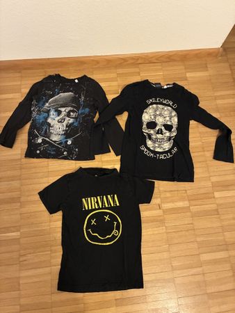 Kinder Shirts Nirvana, Rock, Metal, Skull