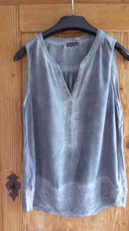 Luftig leichte Aermellose Hippi Bluse Gr 42 L Street One