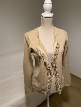 Strickjacke Kaschmir Allude Gr M Fransen Country Fringes