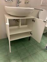 Meuble sous-lavabo blanc 2 portes  salle de bain