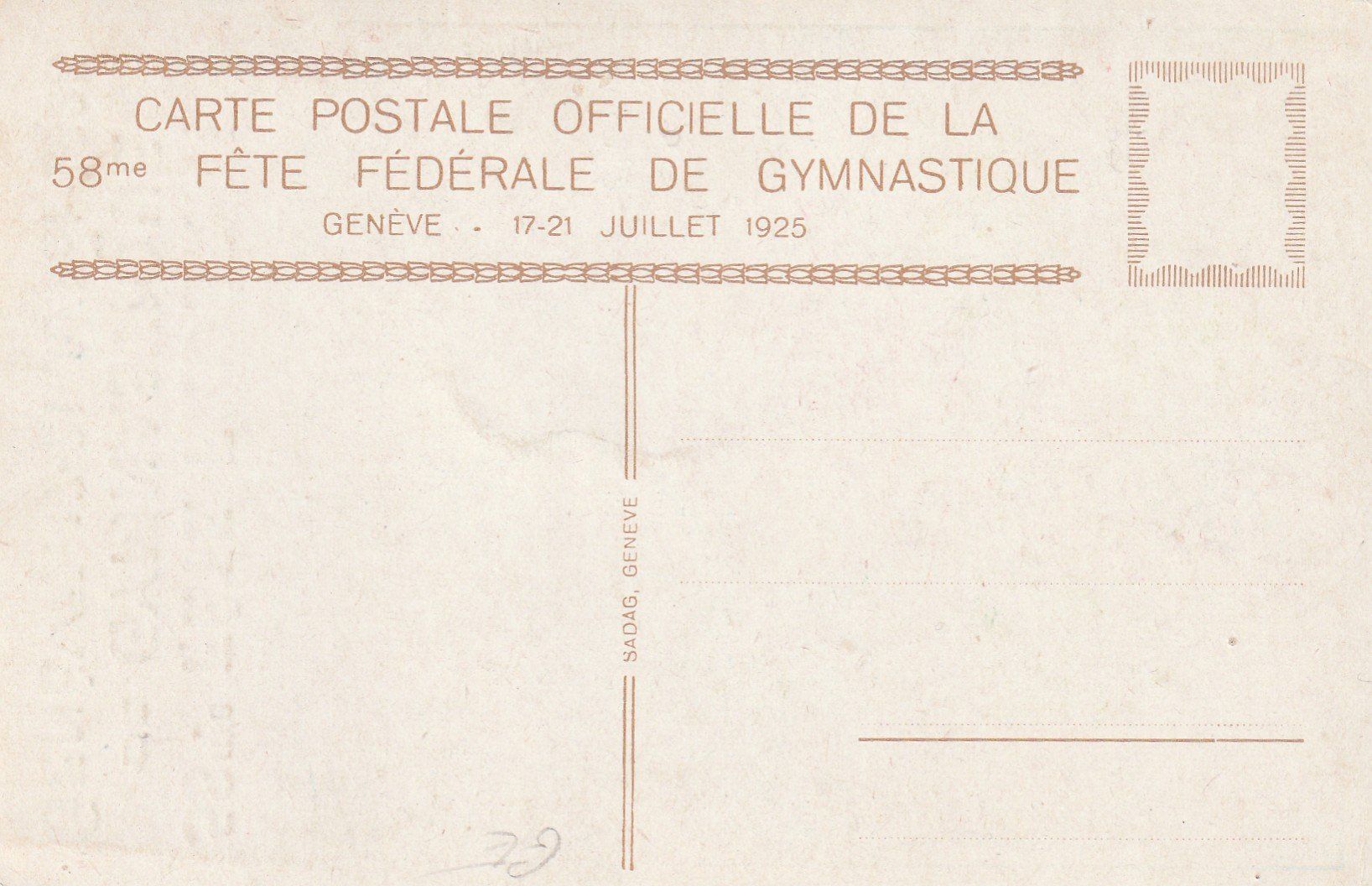 Cartes postales: Genf Eidg. Gymnastik Fest 1925 – D'occasion à Rorschacherberg par fratovi2 1