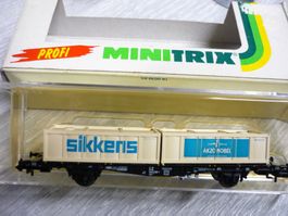 Minitrix wagon à marchandises "Sikkens/Akzo Nobel" N