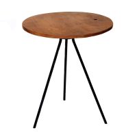 Beistelltisch rund 45 x 50 cm Teak Tropenholz Blumenhocker