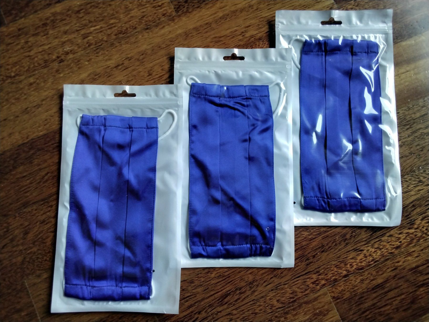 Maschere: 3er Set Seidenmasken blau – Nuovo e nell'imballaggio originale da Büren SO venduto da swelch
