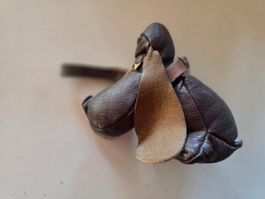 Vintage Leder Schlüssel Anhänger Hund Klassiker