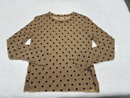 T-shirt transparent à pois noirs - Taille XL - comme neuf!