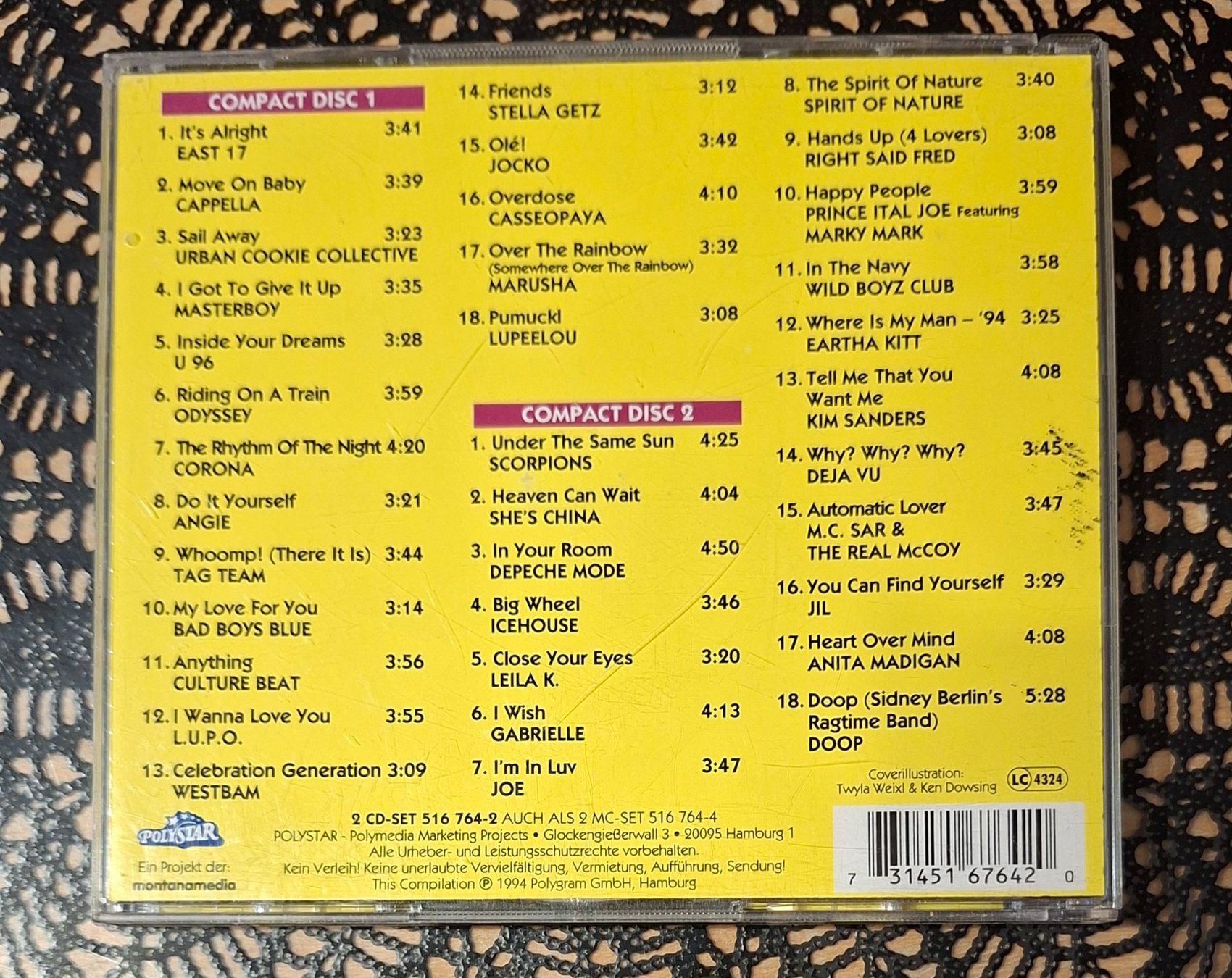 CD: Formel Eins - 36 Turn Around Hits, DE Pop Compilation 1994 – Usato da Schönenberg TG venduto da Gregolino76 1