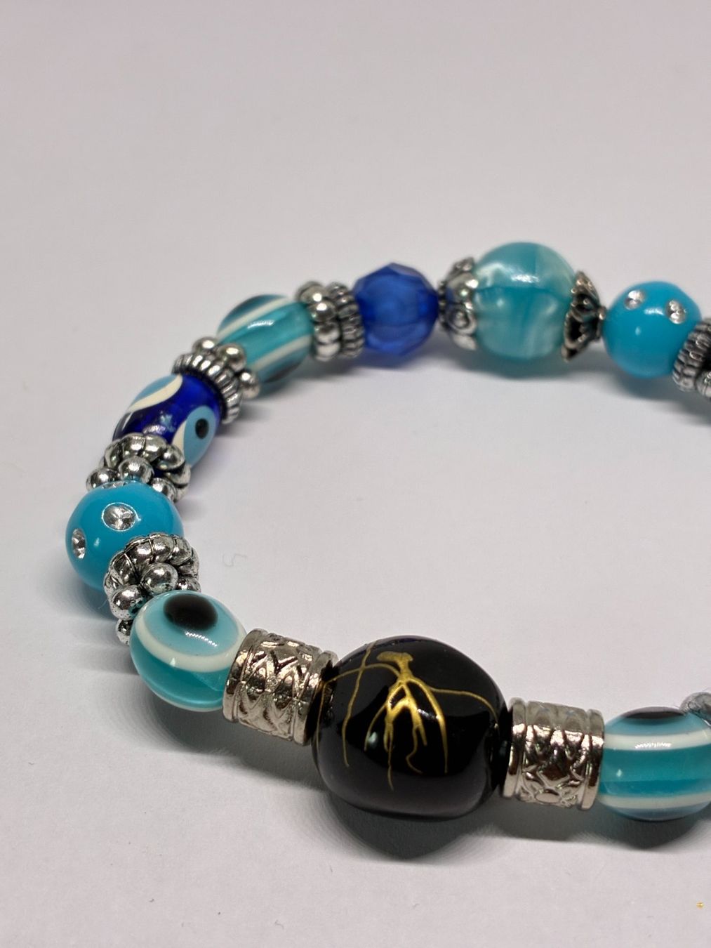 Bracelets: Ocean Blossom, Handgefertigtes Boho-Armband – Neuf (Voir description) à Finstersee par Small-Daily-Rituals 1