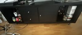 IKEA Kallax Tv-Möbel schwarzbraun 147x39x60 cm