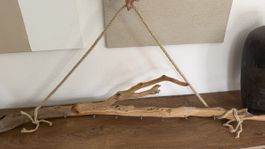 Garderobe Treibholz mit Haken Naturholz rustikal