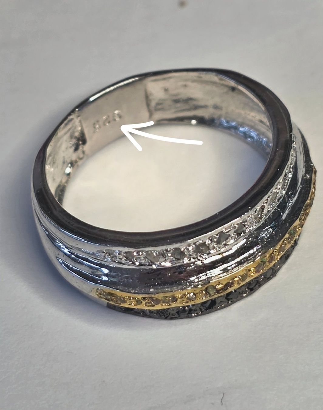 Anelli: Diamant Ring weiss gelb schwarz – Nuovo (secondo la descrizione) da Zürich venduto da adriben 6