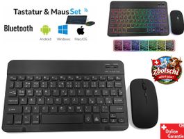 Bluetooth Tastatur Maus Set beleuchtet kabellos LED Mac