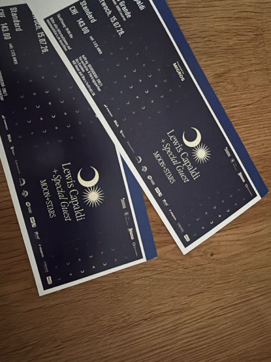 Tickets: Lewis Capaldi MOON+STARS 15.07.26 2 Tickets – Neu und originalverpackt aus Buchs SG von _RheinPower_