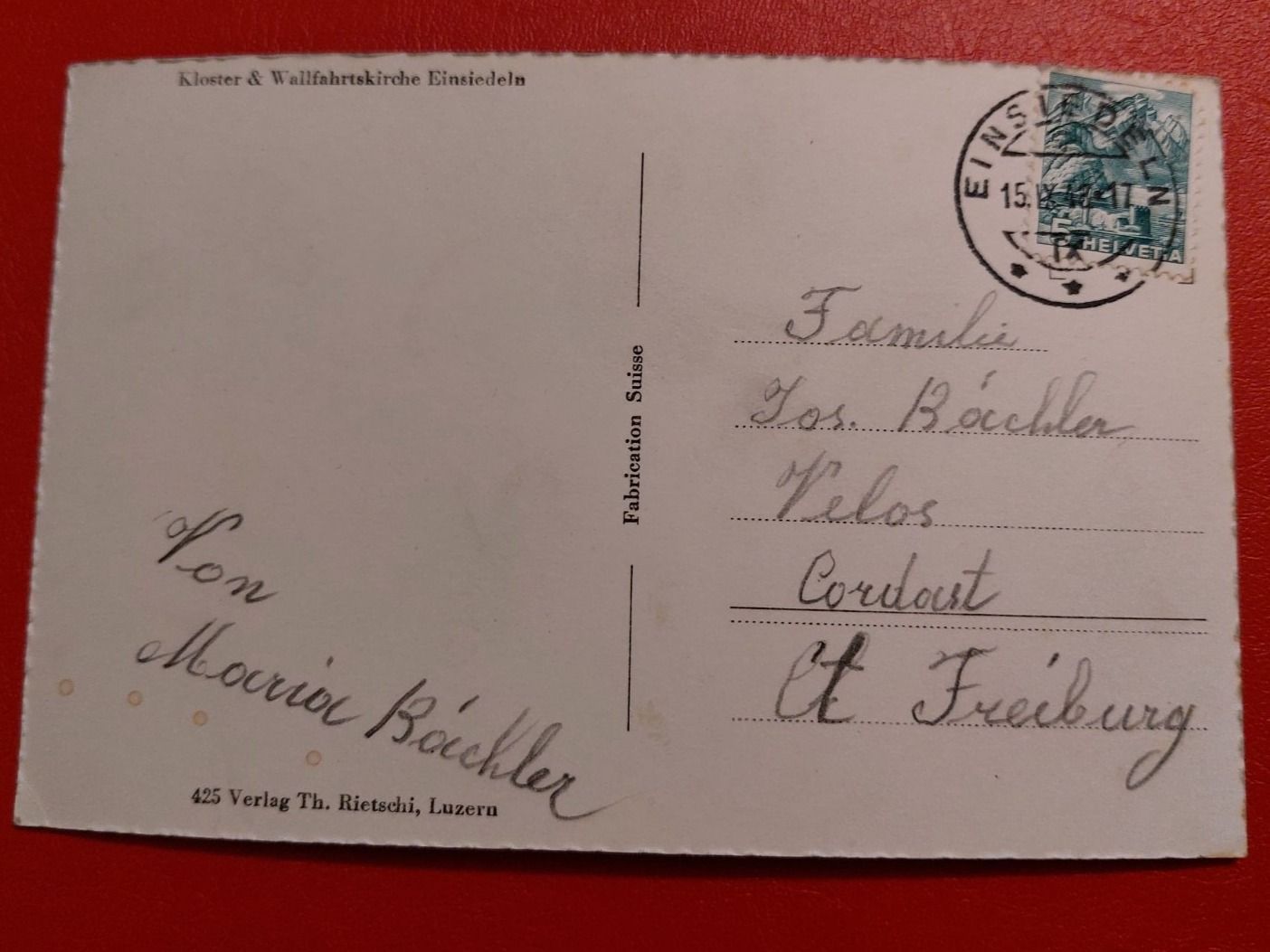 Cartoline postali: Gruss aus Einsiedeln 1948 – Usato da St-Légier-Chiésaz venduto da Theo006 1