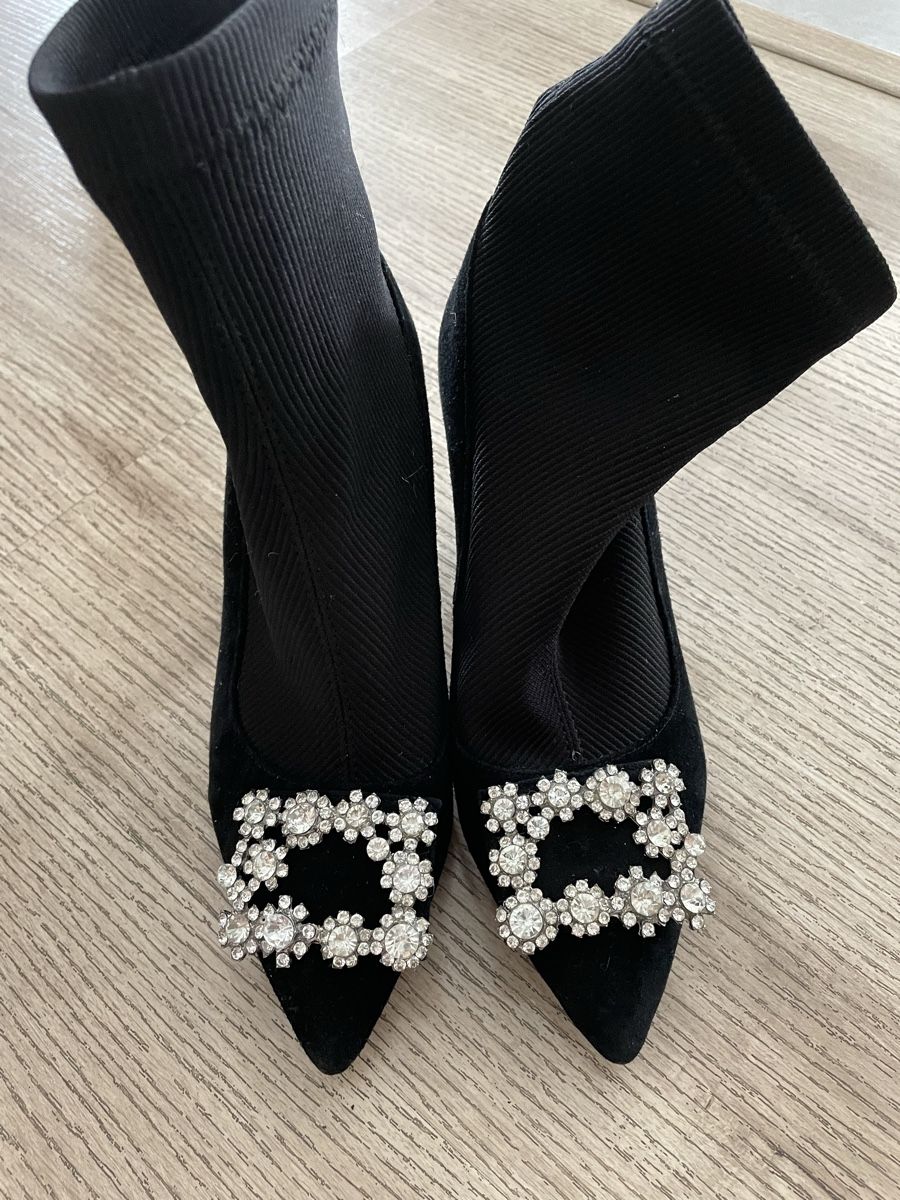 Scarpe da donna: Sparkling Black Sock Boots - Size 34-35 - Elegant for Winter – Nuovo (secondo la descrizione) da Vessy venduto da jie_gl9n