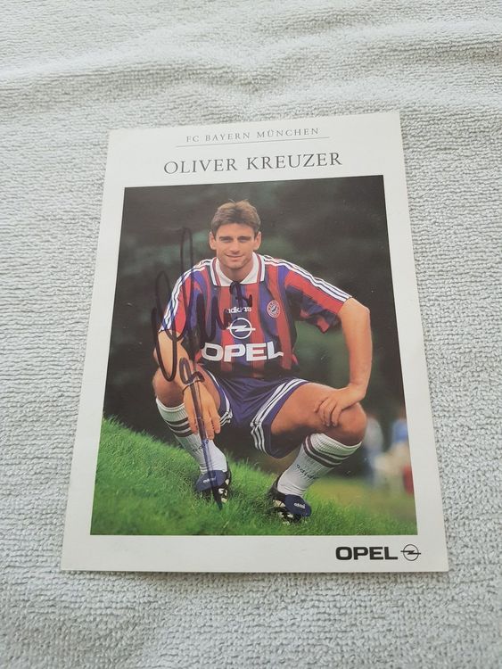 Carte postale Oliver Kreuzer FC Bâle / anciennement Bavière avec signature origi