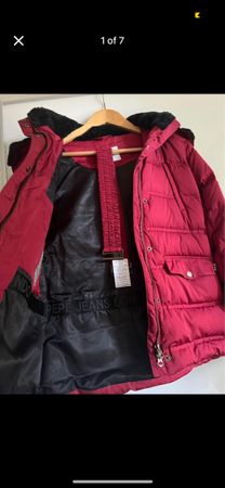 Pepper Jean winter jacket in red super warm and in excellent