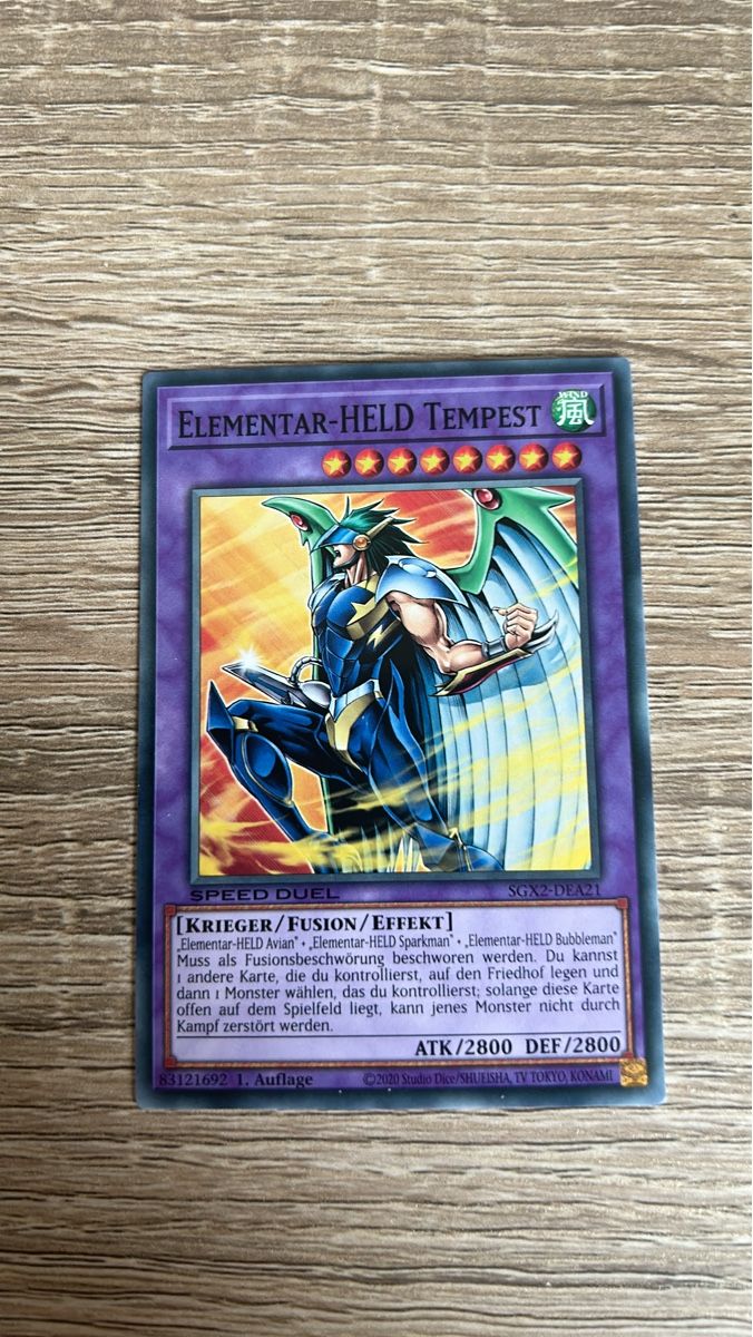 Yugioh Carte collezionabili: Yu-Gi-Oh! Karte: Elementar-Held Tempest – Nuovo (secondo la descrizione) da Kaiseraugst venduto da Baum_12