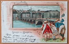 Prägekarte - Gruss aus Basel 1901