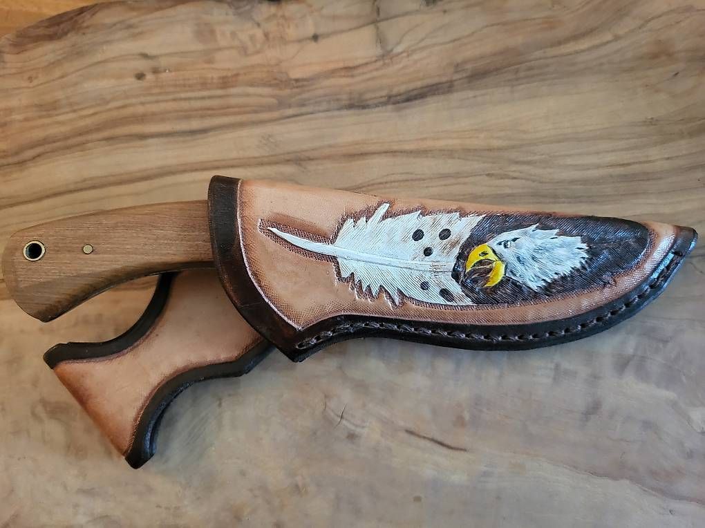 Accessori: Damast Jagdmesser mit Lederscheide Hand Made – Usato da Oberglatt ZH venduto da watchkurt 4