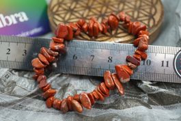 Jaspis rot Splitter elastisches Armband  Ab 1.-