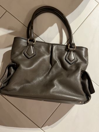 Echte edel Leder Top Handtasche neu