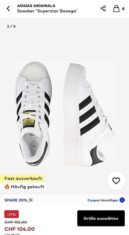 Damenschuhe: Neue Adidas Schuhe 36 2/3 – Gebraucht aus Münchenbuchsee von Arasy13