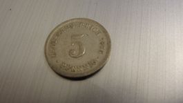 1914 Deutsches Reich 5 Pfennig