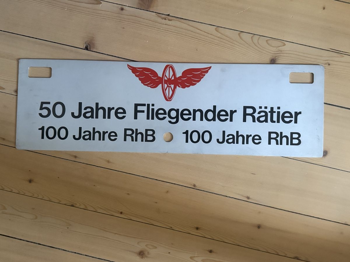 Insegne: RhB Zugschild – Usato da Thusis venduto da Jasmin1991995