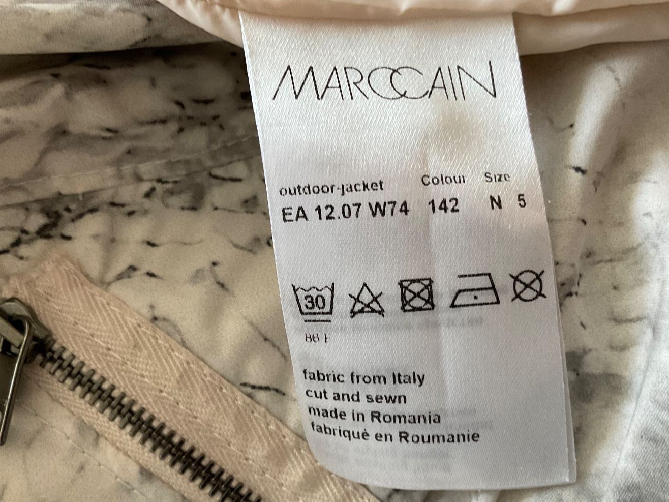 Marc Cain Giacche: Marc Cain Windschutz-/Übergangs Jacke Gr 5 (42) Hellgrau – Usato da Urdorf venduto da alda02 6