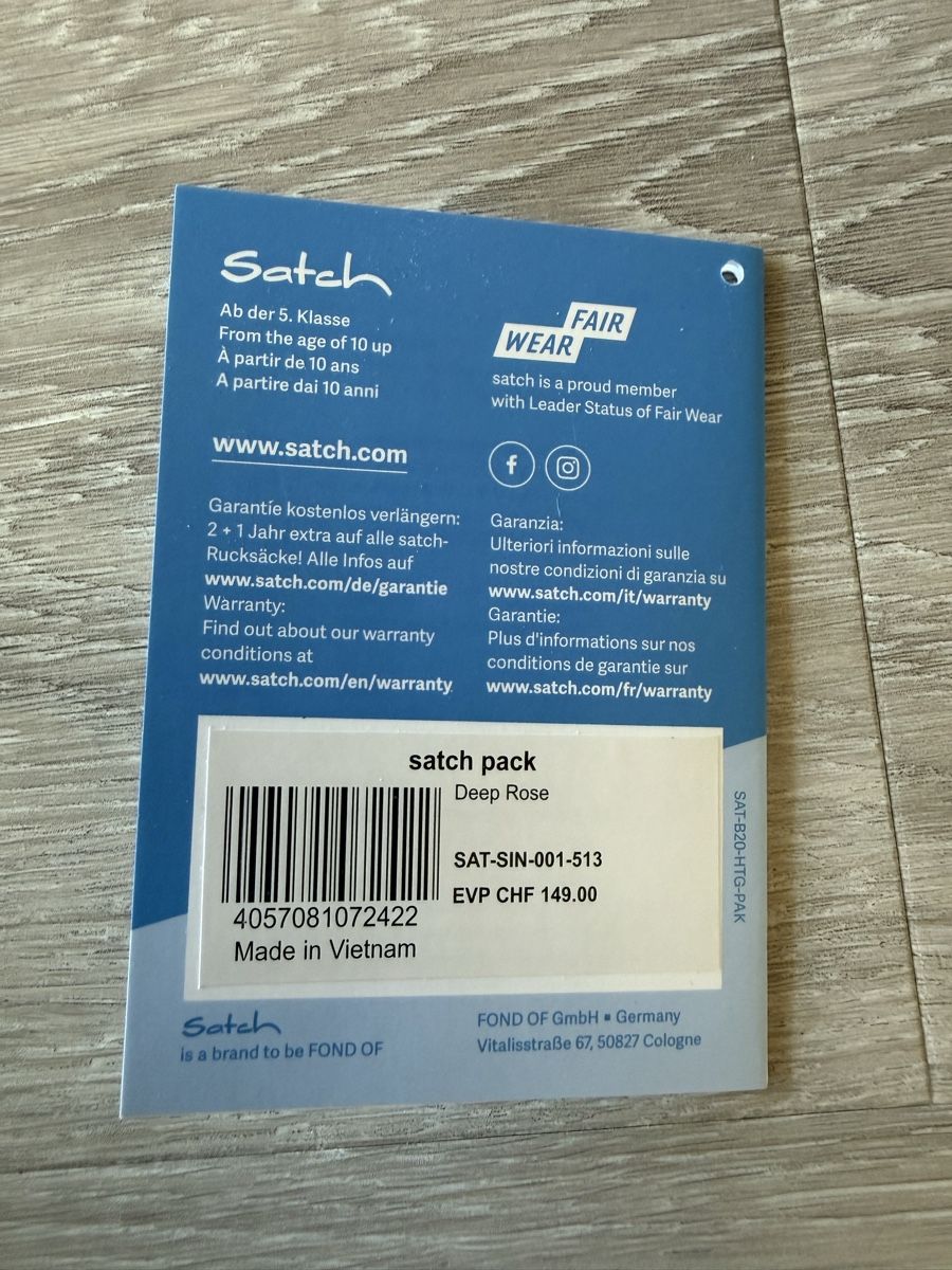 Satch Borse & Zaini: Satch Pack Deep Rose Schulrucksack guter Zustand – Usato da Hindelbank venduto da bar_7xd8 7