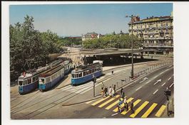 AK ca.1970 Zürich Bellevueplatz mit Tram