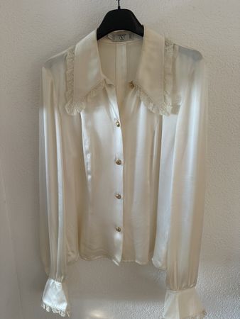 Camicia Valentino Studio seta panna taglia 46 it