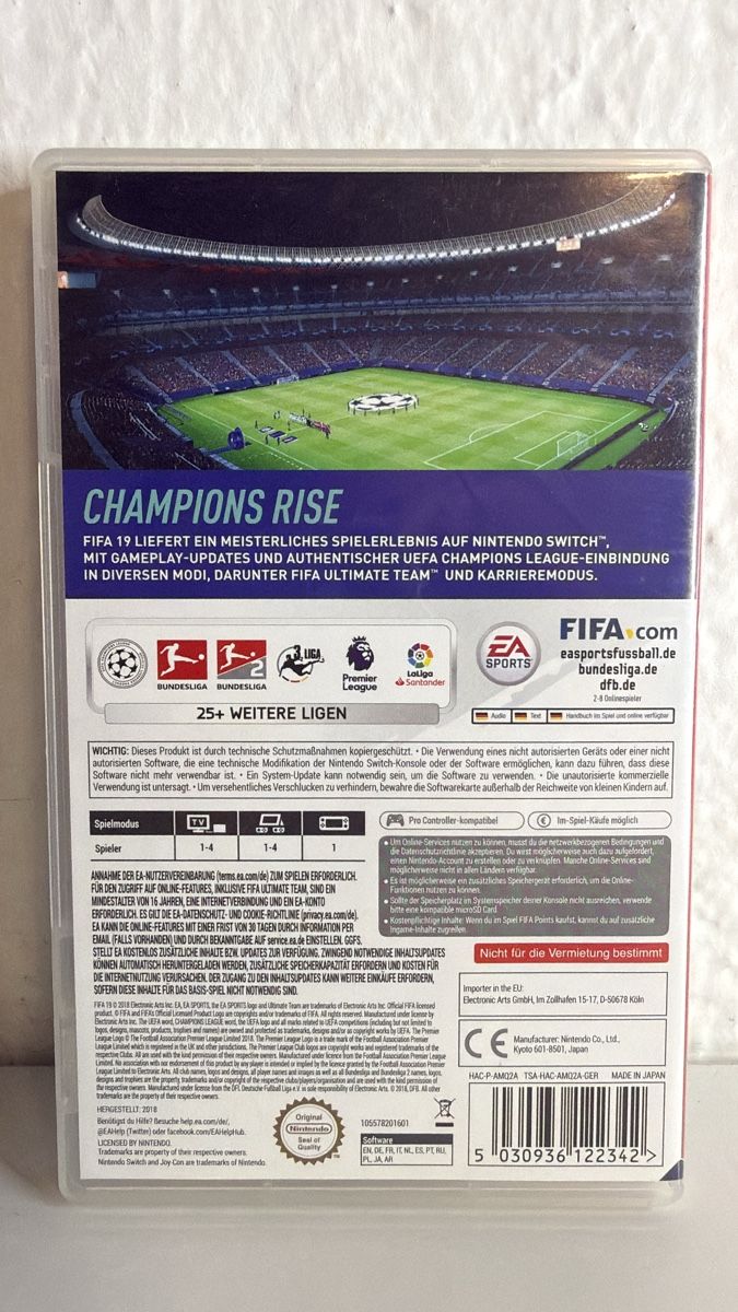 Nintendo Spiele: Nintendo Switch - FIFA 19 Game – Gebraucht aus Ehrendingen von bubulence 1