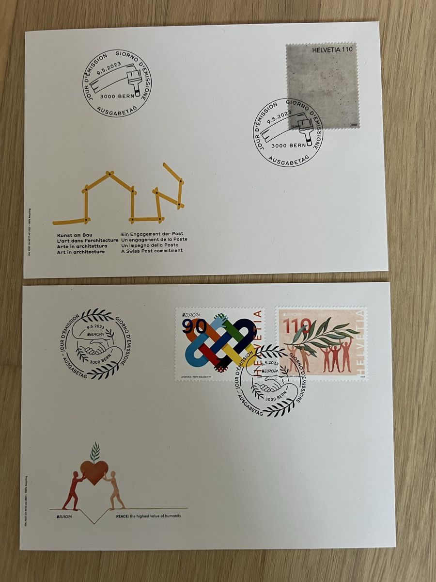 Tutti i francobolli: 16Stk. CH FDC von 2023 – Usato da Braunau venduto da Desil2511 7