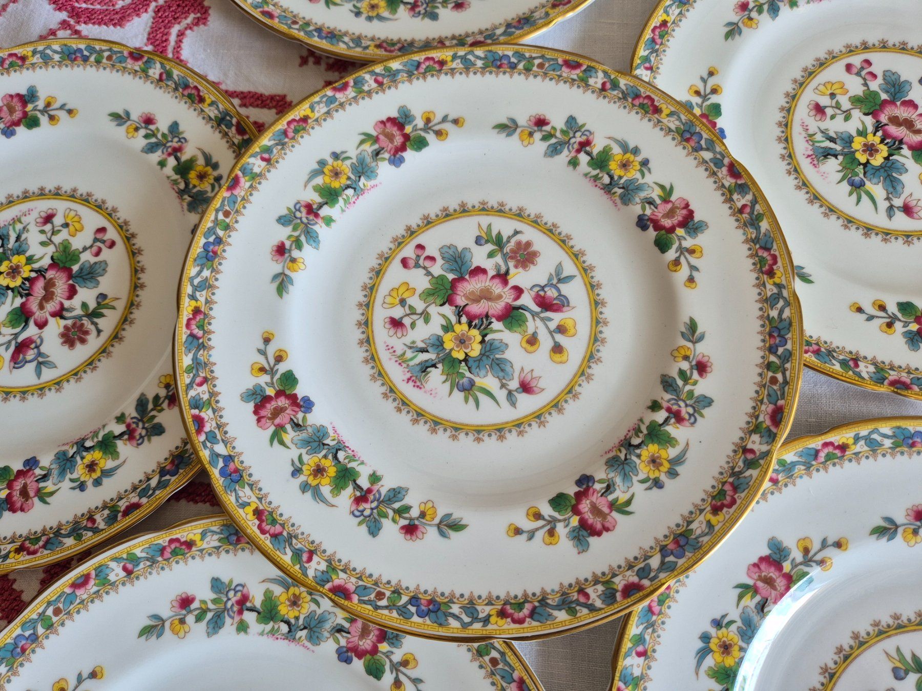 Teller: 6 Dessertteller Ming Rose, Bone China, Top, Rar – Gebraucht aus Bern von aronari 2