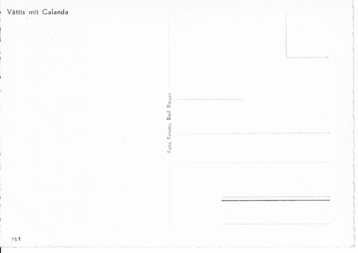 Cartoline postali: Vättis mit Calanda – Usato da Hochdorf venduto da Ziegel-16 1