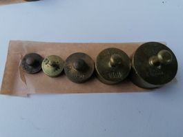 Messgewichte Messing  verschiedene Grösse 13 Stk..