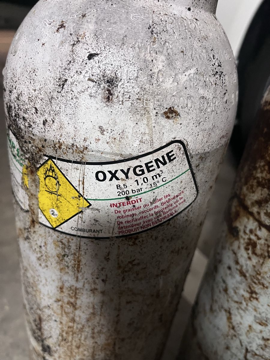 Gas-Geräte & -Technik: Bouteille gaz Oxygène   PRODAIR – Gebraucht aus BREMBLENS von Lafoudre 1