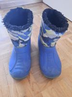 Kinder Winter-Regenstiefel Grösse 29, Blau Camouflage gefütt
