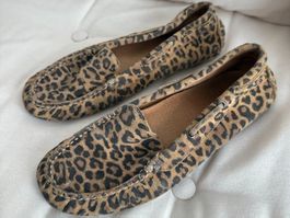 Loafers Damen Leo-Muster / Grösse 37 / guter Zustand