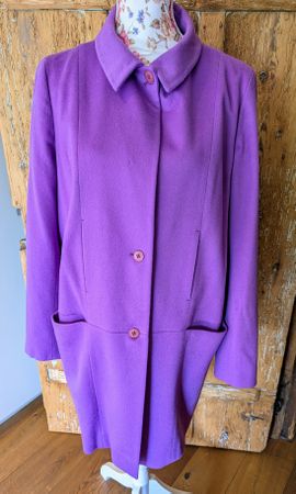 Jil Sander Cashmere Seide Mantel Lila Gr 42 guter Zustand