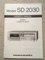 Betriebsanleitung Marantz Kassetten Deck SD 2030