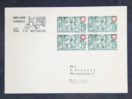 CL23 Enveloppe + Timbre Suisse 1946
