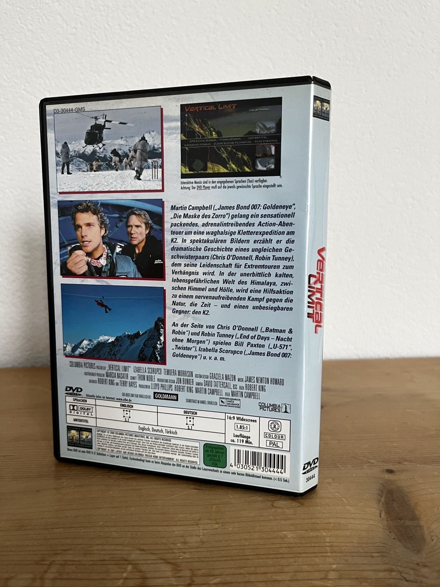 Tutti i DVDs: Vertical Limit DVD - Actionfilm! – Usato da Bassersdorf venduto da McRob00 1